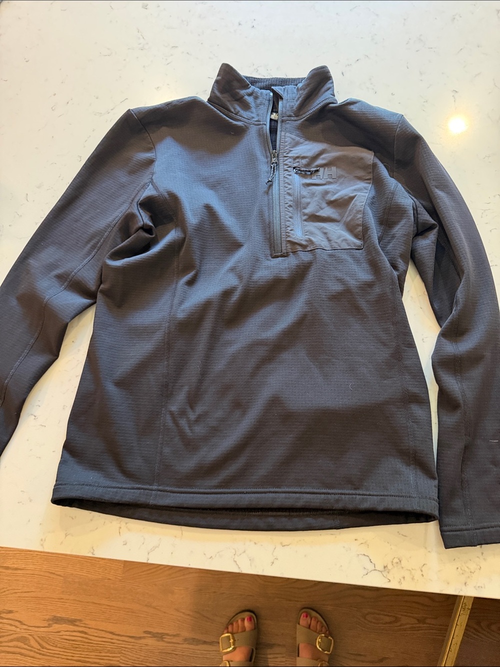 Helly Hansen Men's Charcoal Gray Quarter-Zip Pullover
